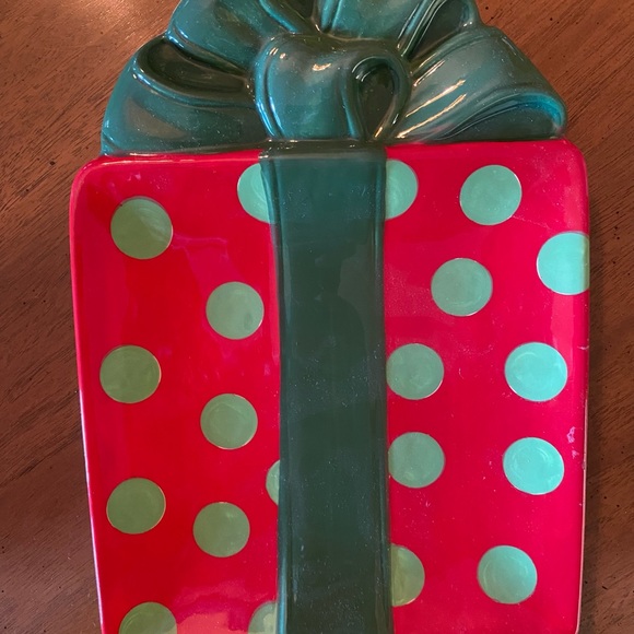 FITZ and FLOYD Kringle Christmas Set of 4 Snack Plates - Picture 2 of 7